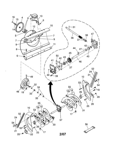 Auger housing/impeller assembly