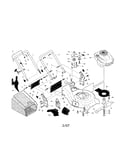Handle/engine/housing/grassbag