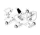 Craftsman 917370532 drive control/gear case/wheels diagram