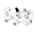 Craftsman 917370541 drive control/gear case/wheels diagram