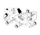 Craftsman 917370561 drive control/gear case/wheels diagram