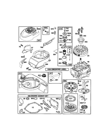Rewind starter/blower housing