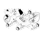 Craftsman 917370581 drive control/gear case/wheels diagram