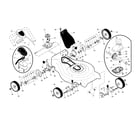 Craftsman 917370724 drive control/gear case/wheels diagram