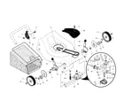 Craftsman 917371075 drive control/gear case/wheels diagram