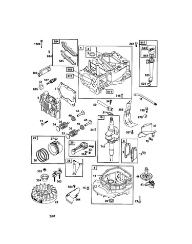 Cylinder/crankshaft/crankcase