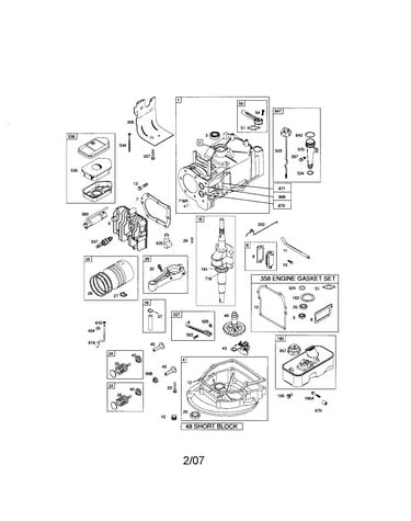Cylinder/crankshaft/crankcase