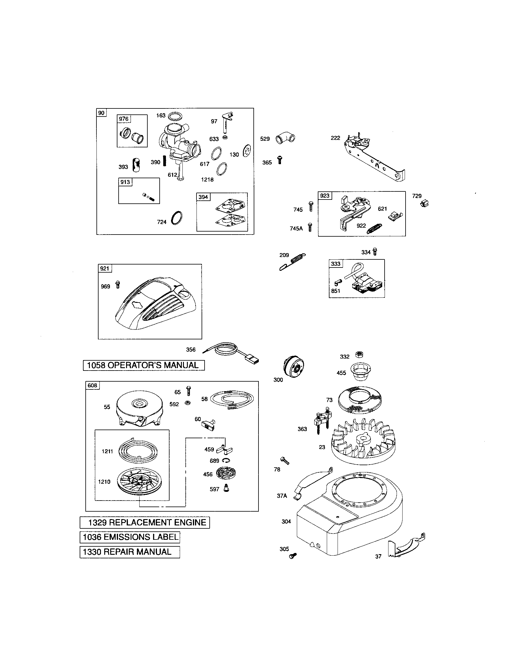 REWIND STARTER/BLOWER HOUSING