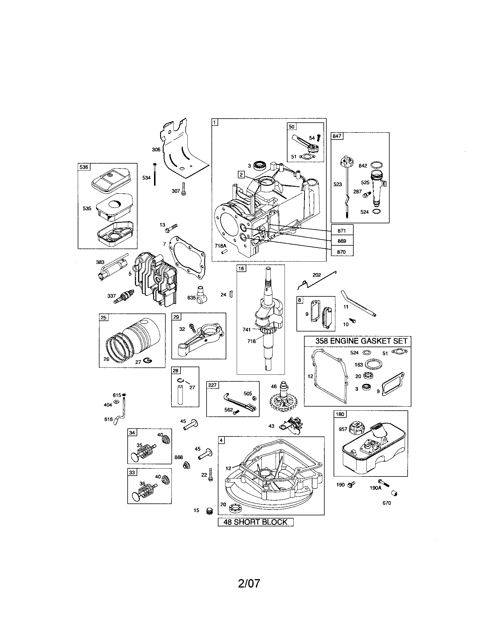 Cylinder/crankshaft/crankcase