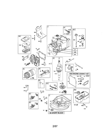 Cylinder/crankshaft/crankcase