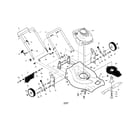 Craftsman 917371076 engine/housing/handle diagram