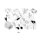 Craftsman 917371541 engine/housing/handle/grassbag diagram