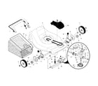 Craftsman 917371600 drive control/gear case/wheels diagram