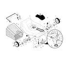 Craftsman 917371620 drive control/gear case/wheels diagram