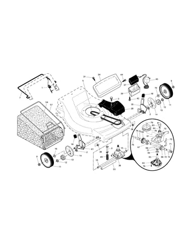 Drive control/gear case/wheels