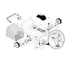 Craftsman 917371670 drive control/gear case/wheels diagram