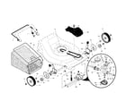 Craftsman 917371671 drive control/gear case/wheels diagram