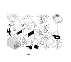 Craftsman 917371700 engine/housing/handle/grassbag diagram