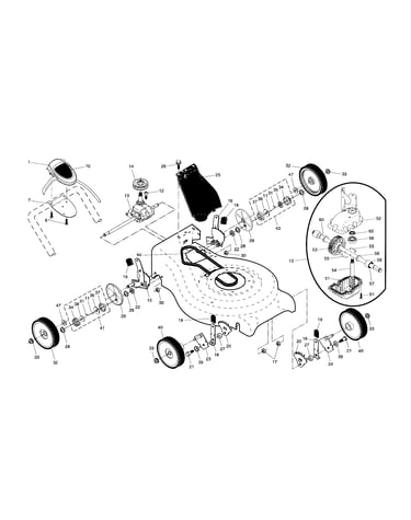Drive control/gear case/wheels
