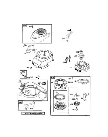 Blower housing/rewind starter