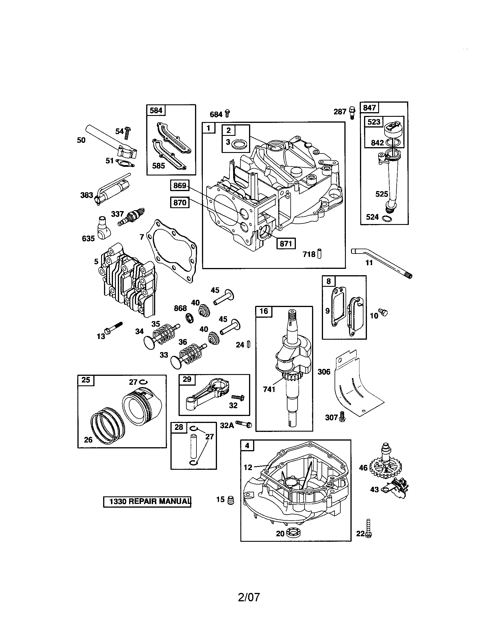 Cylinder/crankshaft/crankcase
