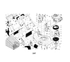 Craftsman 917371820 engine/housing/handle/grassbag diagram