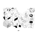 Craftsman 917371821 engine/housing/handle/grassbag diagram