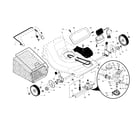 Husqvarna 917374440 drive control/gear case/wheels diagram