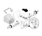Craftsman 917376055 drive control/gear case/wheels diagram