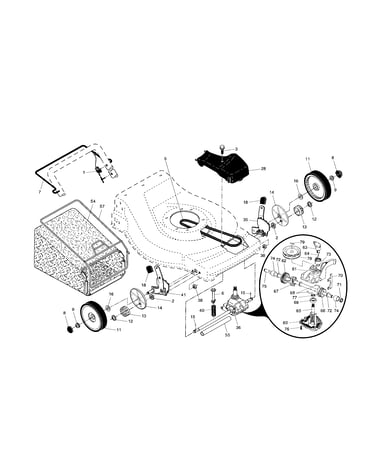 Drive control/gear case/wheels