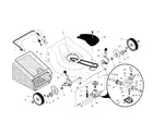 Craftsman 917376095 drive control/gear case/wheels diagram