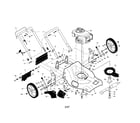 Craftsman 917376096 engine/housing/handle diagram