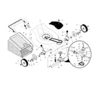 Craftsman 917376096 drive control/gear case/wheels diagram