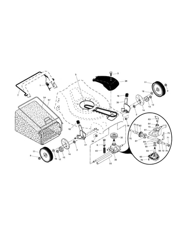 Drive control/gear case/wheels