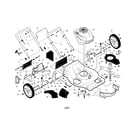 Craftsman 917376166 engine/housing/handle diagram
