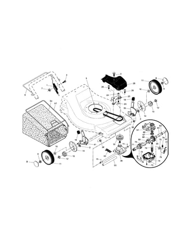 Drive control/gear case/wheels