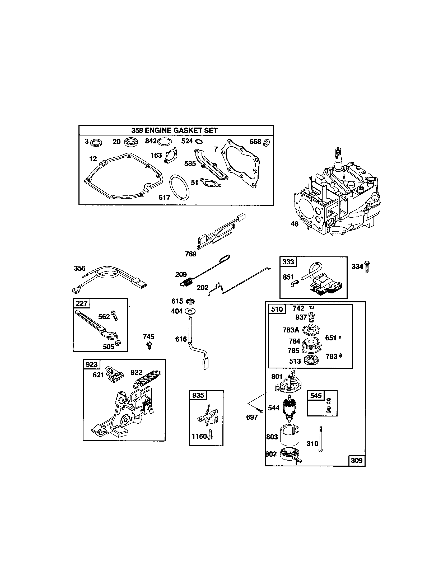 Short block/motor starter