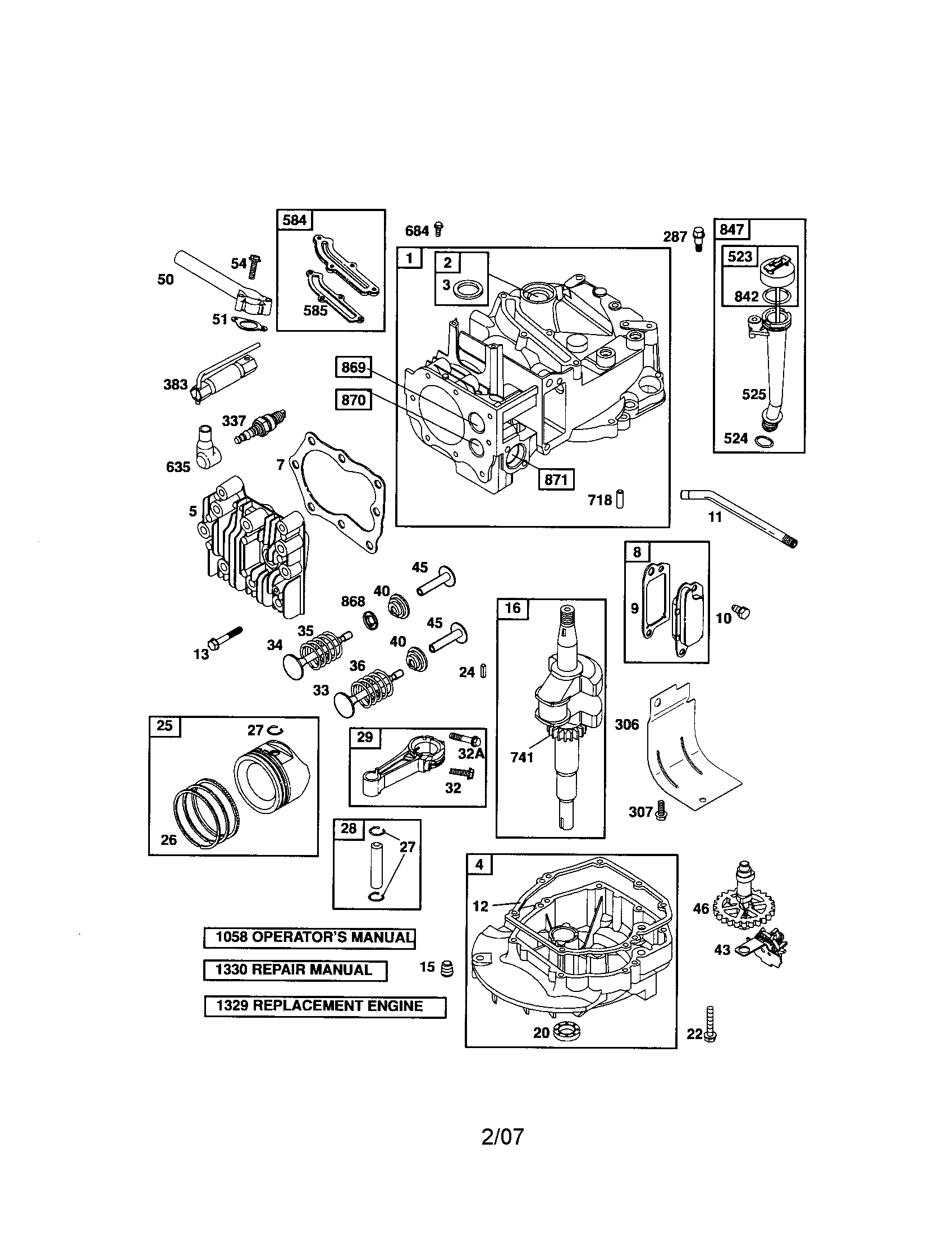 Cylinder/crankshaft/crankcase
