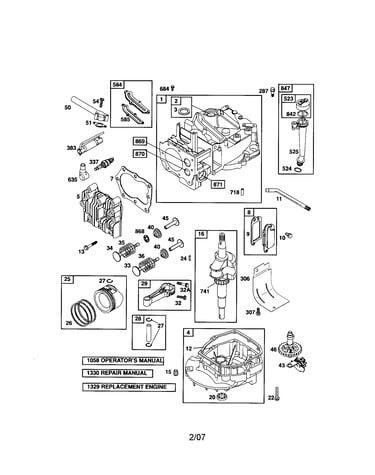 Cylinder/crankshaft/crankcase
