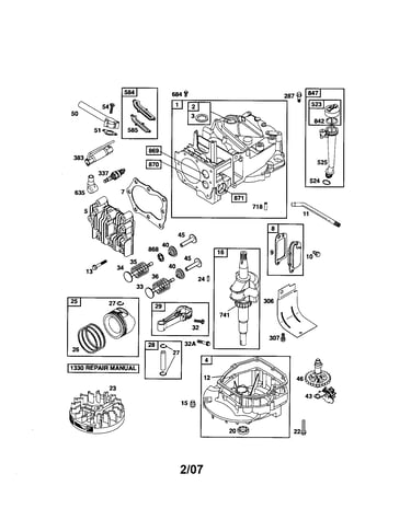 Cylinder/crankshaft/crankcase