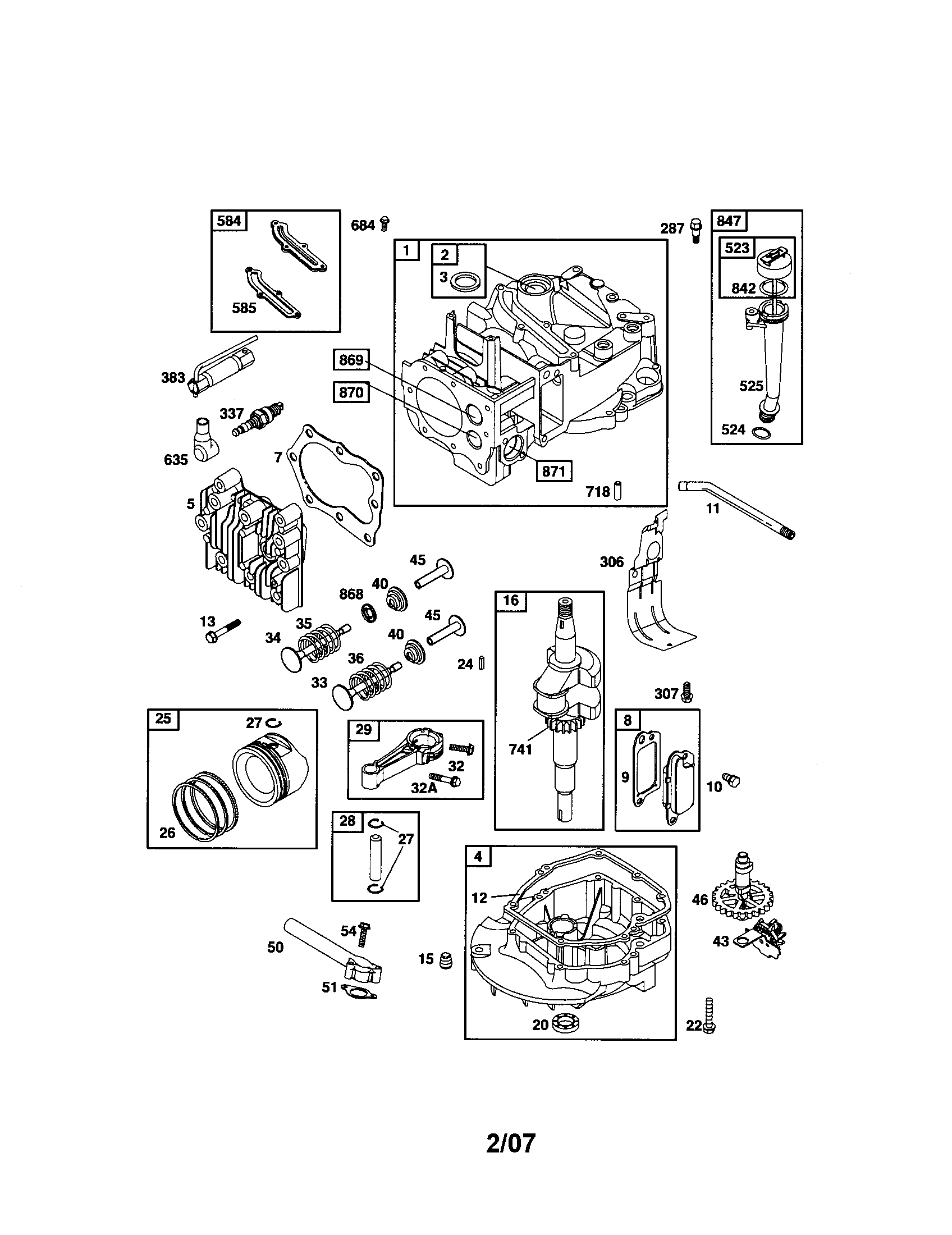 Cylinder/crankshaft/crankcase