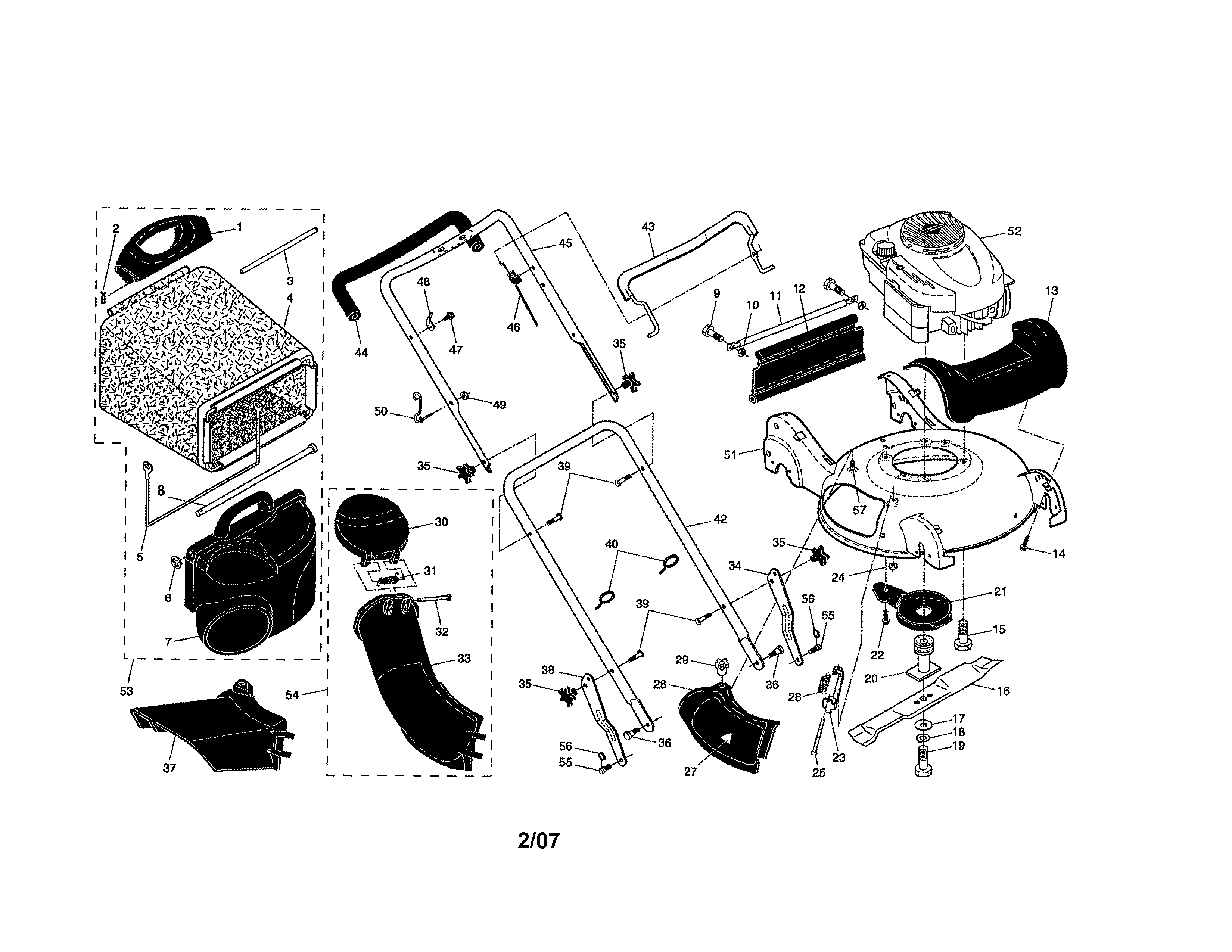 Engine/housing/handle