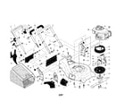 Craftsman 917377041 engine/housing/handle/grassbag diagram