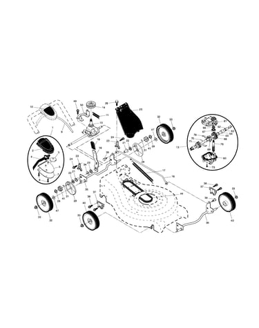 Drive control/gear case/wheels