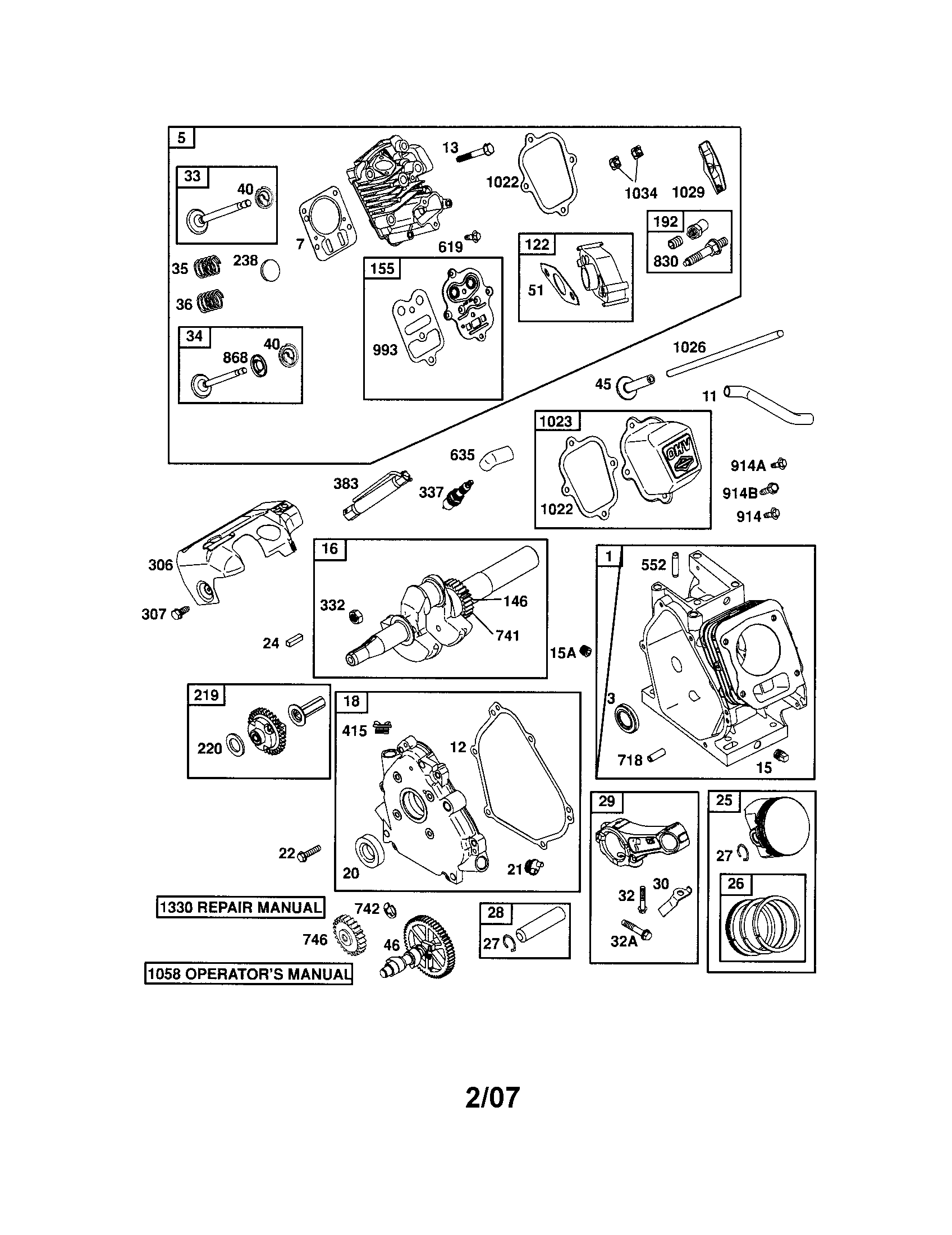 Cylinder/crankshaft/crankcase