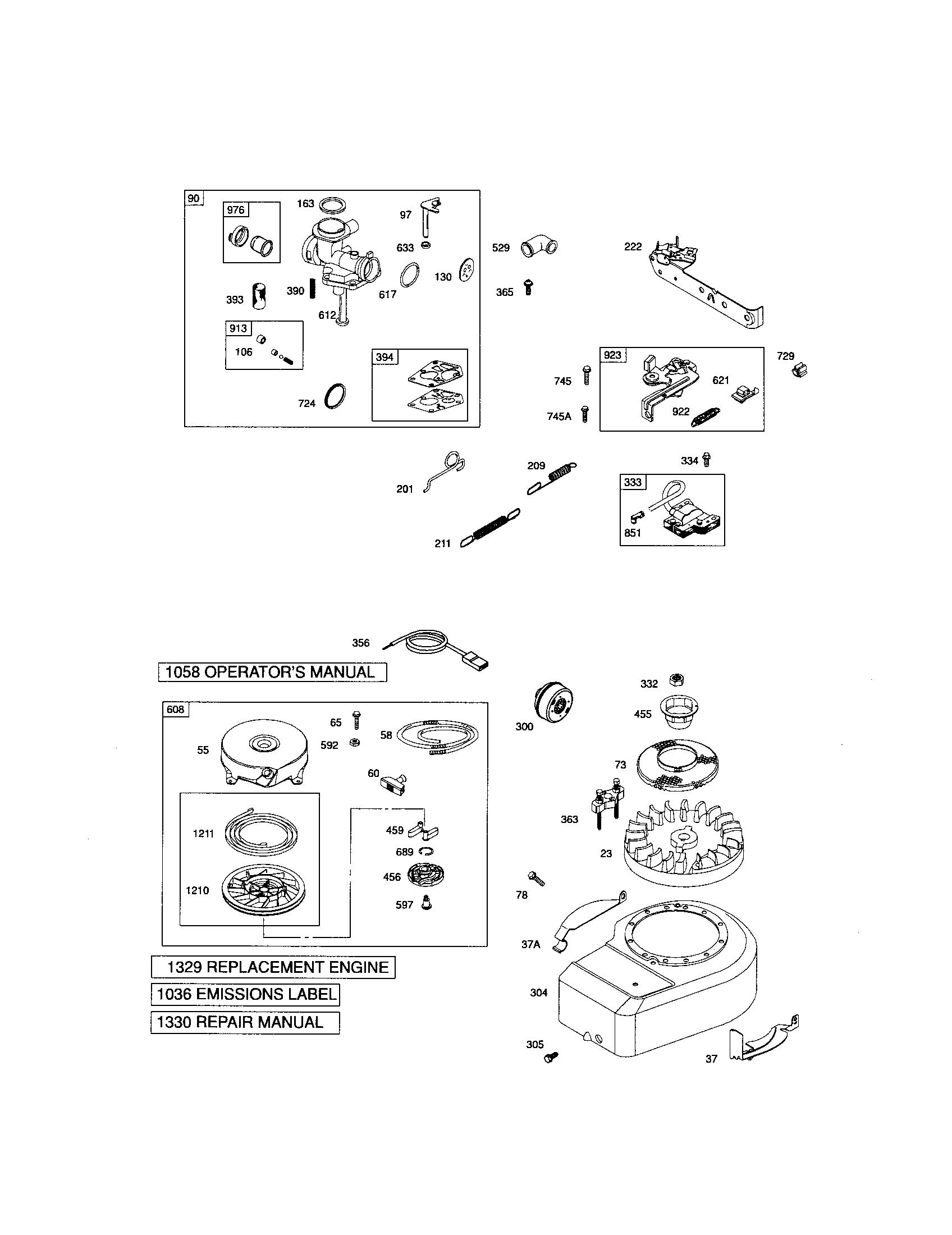 REWIND STARTER/CARBURETOR