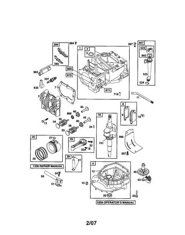 Cylinder/crankshaft/crankcase