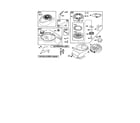 Briggs & Stratton 122K02-0628-E1 rewind starter/blower housing diagram