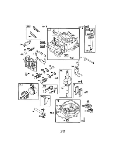 Cylinder/crankshaft/crankcase