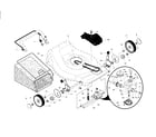 Weed Eater 388180 drive control/gear case/wheels diagram